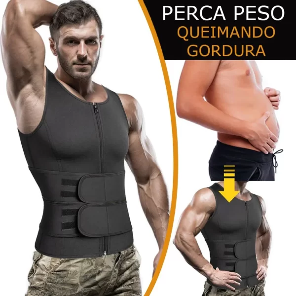 Regata Cinta Modeladora Térmica Compressão Abdominal Masculina - Image 5