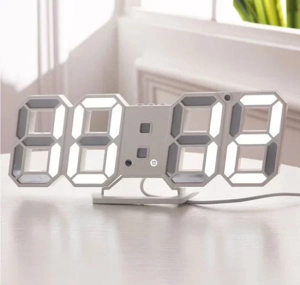 Relogio Digital 3d Led Parede Mesa Alarme Snooze 12/24 Horas