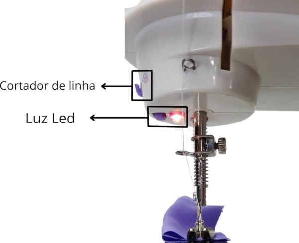 Mini máquina de costura reta CounterTech FH-SM202 portátil branca 110V/220V - Image 5